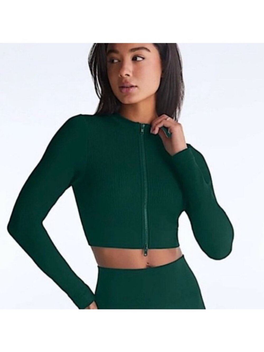 Set Active Scupltflex Zip Up Jacket Mojito Green Cropped size M Cool Girl
